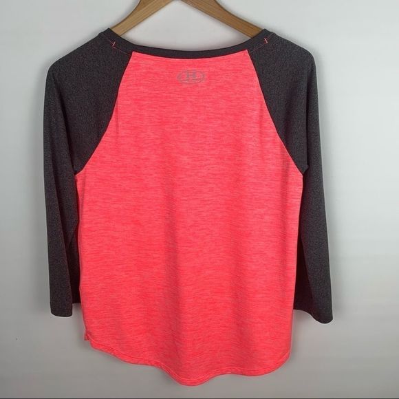 Under Armour Orange and Gray Baseball tee small - Picture 5 of 9